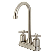 Kingston Brass KB8498ZX Millennium Two Handle Bar Faucet, Brushed Nickel