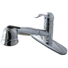 Kingston Brass Gourmetier GSC7571WEL Eden Single Handle Pull-Out Kitchen Faucet, Polished Chrome