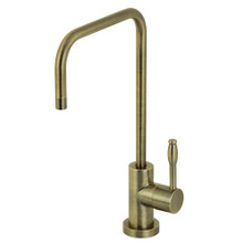Kingston Brass KS6193NKL Nustudio Single Handle Cold Water Filtration Faucet, Antique Brass