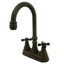 Kingston Brass KS2495AX Two Handle Bar Faucet, Oil Rubbed Bronze