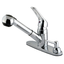 Kingston Brass KB701SPDK Pull-Out Kitchen Faucet, Polished Chrome