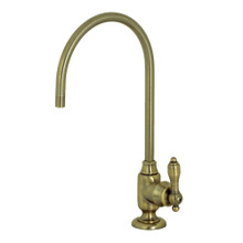 Kingston Brass KS5193TAL Tudor Single Handle Water Filtration Faucet, Antique Brass
