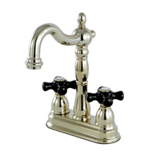 Kingston Brass KB1492PKX Duchess Two-Handle Bar Faucet, Polished Brass