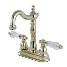 Kingston Brass KB1492WLL Wilshire Two-Handle Bar Faucet, Polished Brass