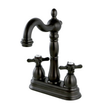 Kingston Brass KB1495BEX Essex Two-Handle Bar Faucet, Oil Rubbed Bronze