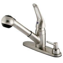 Kingston Brass KB708SPDK Pull-Out Kitchen Faucet, Brushed Nickel
