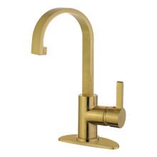 Kingston Brass LS8613CTL Continental Single-Handle Bar Faucet, Brushed Brass