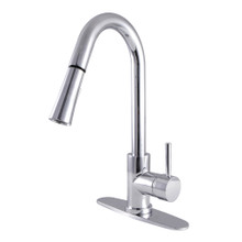 Kingston Brass Gourmetier LS8621DL Concord Single Handle Pull-Down Kitchen Faucet, Polished Chrome