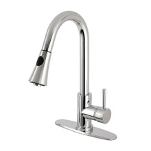 Kingston Brass Gourmetier LS8721DL Concord Single Handle Pull-Down Kitchen Faucet, Polished Chrome