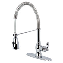 Kingston Brass Gourmetier GSY8891ACL American Classic Single Handle Pre-Rinse Kitchen Faucet, Polished Chrome