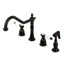 Kingston Brass KB1795BPLBS Bel-Air Widespread Kitchen Faucet, Oil Rubbed Bronze