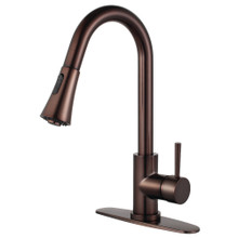 Kingston Brass Gourmetier LS8725DL Concord Single Handle Pull-Down Kitchen Faucet, Oil Rubbed Bronze