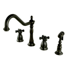 Kingston Brass KS1795PKXBS Widespread Kitchen Faucet, Oil Rubbed Bronze