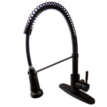 Kingston Brass Gourmetier GSY8885DL Concord Single Handle Pre-Rinse Kitchen Faucet, Oil Rubbed Bronze
