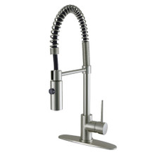 Kingston Brass Gourmetier LS8778NYL New York Single Handle Pre-Rinse Kitchen Faucet, Brushed Nickel