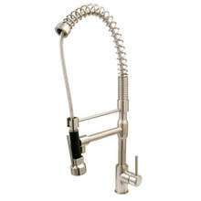 Kingston Brass KS8978DL Concord Single Handle Pre-Rinse Kitchen Faucet, Brushed Nickel
