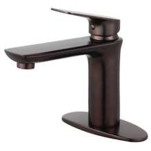Kingston Brass Fauceture   LS4205CXL Frankfurt Single Handle Bathroom Faucet with Deck Plate and Drain, Oil Rubbed Bronze