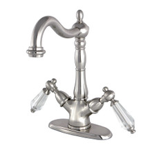 Kingston Brass  KS1498WLL Wilshire Two Handle Single Hole Vessel Sink Faucet, Brushed Nickel