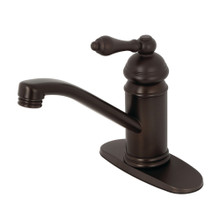 Kingston Brass  KS3405AL Vintage Single Handle Bathroom Faucet with Push Pop-Up, Oil Rubbed Bronze