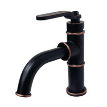 Kingston Brass  KS282KLNB Whitaker Single Handle Bathroom Faucet with Push Pop-Up, Naples Bronze