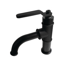 Kingston Brass  KS2820KL Whitaker Single Handle Bathroom Faucet with Push Pop-Up, Matte Black