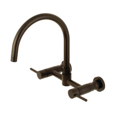 Kingston Brass  Concord 8-Inch Centerset Wall Mount Kitchen Faucet, Oil Rubbed Bronze