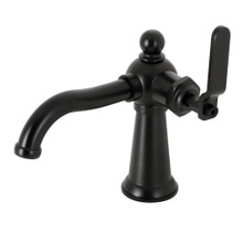 Kingston Brass  KS3540KL Knight Single Handle Bathroom Faucet with Push Pop-Up, Matte Black