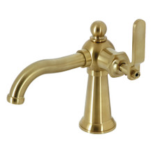 Kingston Brass  KS3547KL Knight Single Handle Bathroom Faucet with Push Pop-Up, Brushed Brass