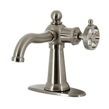 Kingston Brass  KSD3548RKX Webb Single Handle Bathroom Faucet with Push Pop-Up, Brushed Nickel