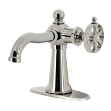Kingston Brass  KSD3546RX Belknap Single Handle Bathroom Faucet with Push Pop-Up, Polished Nickel