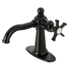 Kingston Brass  KSD3540NX Hamilton Single Handle Bathroom Faucet with Push Pop-Up, Matte Black