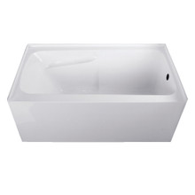 Kingston Brass  Aqua Eden VTAP543023R 54-Inch Acrylic Alcove Tub with Arm Rest and Right Hand Drain Hole, White
