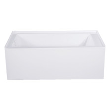 Kingston Brass  Aqua Eden VTAP543022L 54-Inch Acrylic Alcove Tub with Left Hand Drain, White