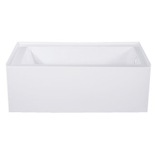 Kingston Brass  Aqua Eden VTAP543022R 54-Inch Acrylic Alcove Tub with Right Hand Drain, White