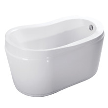 Kingston Brass  Aqua Eden VTRS523030 52-Inch Acrylic Freestanding Tub with Drain and Integrated Seat, White