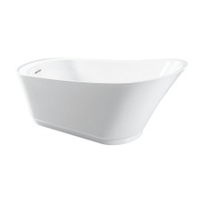 Kingston Brass  Aqua Eden VTRS592826 59-Inch Acrylic Single Slipper Freestanding Tub with Drain, White