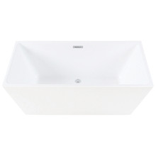 Kingston Brass  Aqua Eden VTSQ593223 59-Inch Acrylic Freestanding Tub with Drain, White