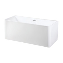 Kingston Brass  Aqua Eden VTSQ592823 59-Inch Acrylic Freestanding Tub with Drain, White