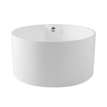 Kingston Brass  Aqua Eden VTRO454523 45" Round Acrylic Freestanding Tub with Drain, Glossy White