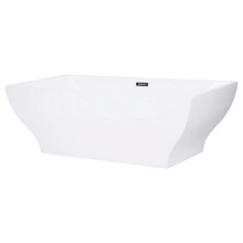 Kingston Brass  Aqua Eden VTSQ673223 67-Inch Acrylic Freestanding Tub with Drain, White