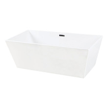 Kingston Brass  Aqua Eden VTSQ673224 67-Inch Acrylic Freestanding Tub with Drain, White