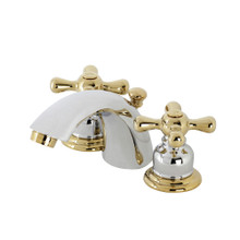 Kingston Brass  KB944AX Victorian Mini-Widespread Bathroom Faucet, Polished Chrome/Polished Brass
