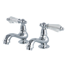 Kingston Brass  KS1101WLL Basin Tap Faucet with Cross Handle, Polished Chrome