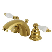 Kingston Brass  KB957PLSB Victorian Mini-Widespread Bathroom Faucet, Brushed Brass