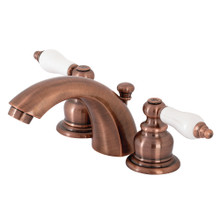 Kingston Brass  KB956PL Victorian Mini-Widespread Bathroom Faucet, Antique Copper