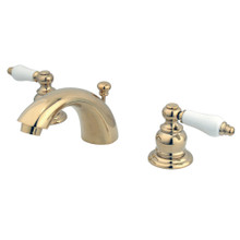 Kingston Brass  KB952PL Victorian Mini-Widespread Bathroom Faucet, Polished Brass