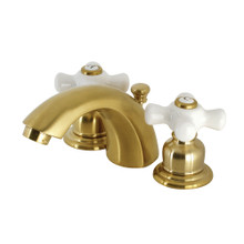 Kingston Brass  KB957PXSB Victorian Mini-Widespread Bathroom Faucet, Brushed Brass