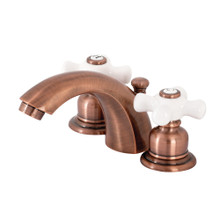 Kingston Brass  KB956PX Victorian Mini-Widespread Bathroom Faucet, Antique Copper