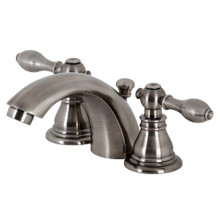 Kingston Brass  KB953ACL American Classic Mini-Widespread Bathroom Faucet with Plastic Pop-Up, Black Stainless