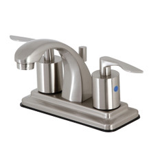 Kingston Brass  KB4648SVL 4" Centerset Bathroom Faucet with Retail Pop-Up, Brushed Nickel